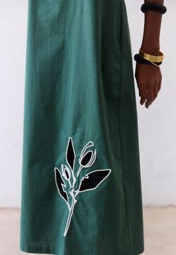 Vestido Tricoline Bordado