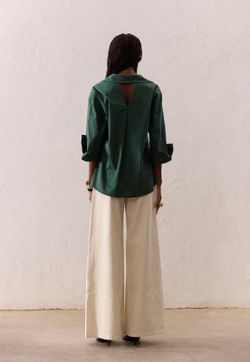 Calça Pantalona White Denim