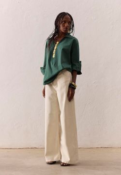 Calça Pantalona White Denim
