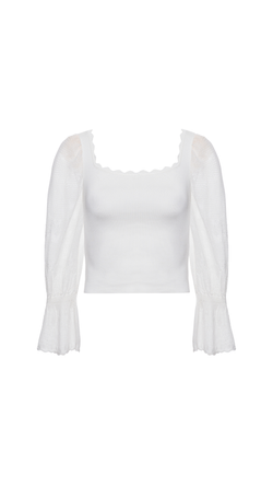 Blusa decote quadrado Lídia - Off White