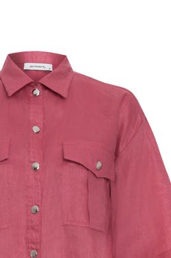 Camisa de linho Brenda - Rosa Kiraz 