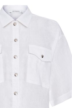 Camisa de linho Brenda - Off White