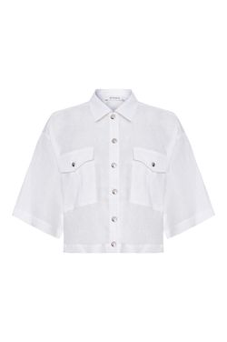 Camisa de linho Brenda - Off White