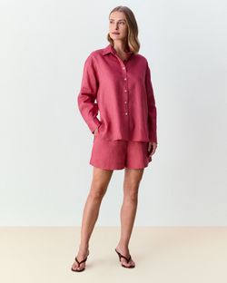 Shorts linho Isla - Rosa Kiraz 
