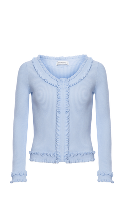 Cardigan babado Marie - Sky Blue