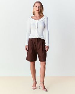 Cardigan babado Marie -  Off White 