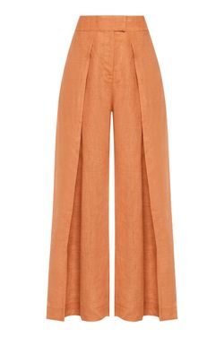 Calça linho Elóa - Laranja Terroir