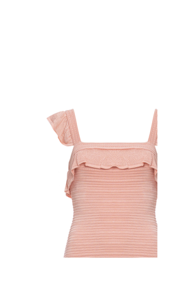 Vestido babado Bel - Blush