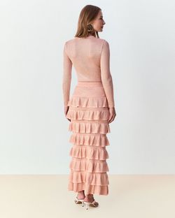 Saia babado Bia - Blush
