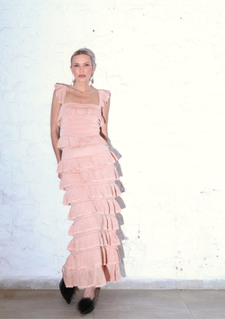Saia babado Bia - Blush