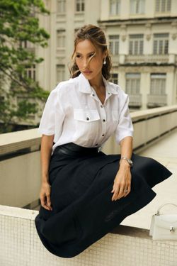 Camisa de linho Brenda - Off White