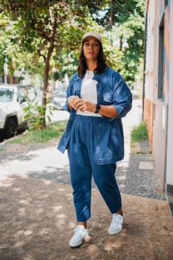 JAQUETA OVERSIZED DENIM - AZUL