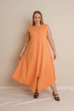 VESTIDO DOBRADURA NEOPRENE - SALMÃO