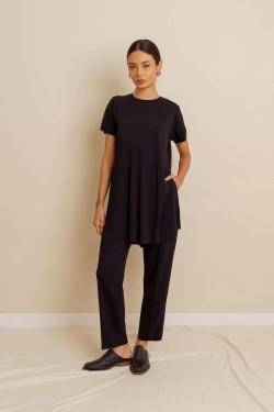 BLUSA ABERTURA LATERAL - PRETO