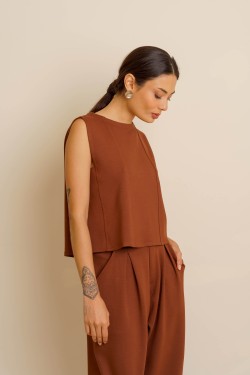 BLUSA JIALI - MARROM