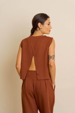 BLUSA JIALI - MARROM