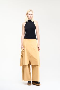 CALÇA SAIA GEOMETRIA - AMARELO