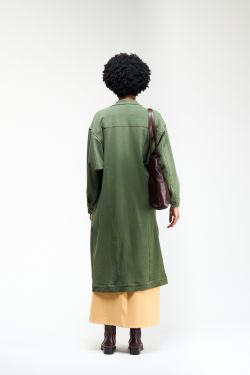 VESTIDO JAQUETA MALHA SARJADA - VERDE