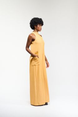 MACACÃO GOLA ALTA TEXTURIZADO - AMARELO