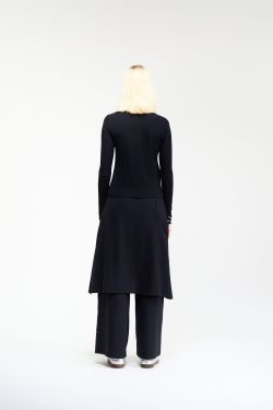 BLUSA MANGA LONGA CANELADA - PRETO