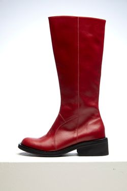 BOTA CANO ALTO SALTO MÉDIO VERMELHA 