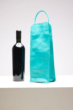 PORTA VINHO AZUL TURQUESA