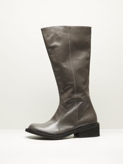 BOTA CANO ALTO SALTO MÉDIO CINZA