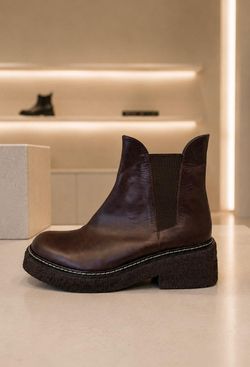 BOTA CANO BAIXO SALTO MÉDIO MARROM MANCHADO