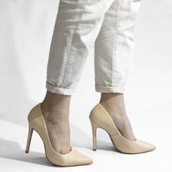 Scarpin Salto Fino Bico Fino Suzy Creme