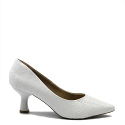 Scarpin Salto Fino Marcia Off White