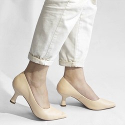 Scarpin Salto Fino Marcia Creme