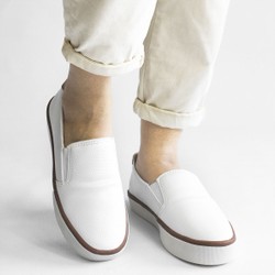 Slip-on Lezard Barbara Branco