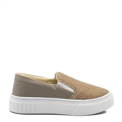 Slip-On Sola Alta Regiane Lumicolor Bronze