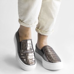 Slip-On Sola Alta Regiane Chumbo