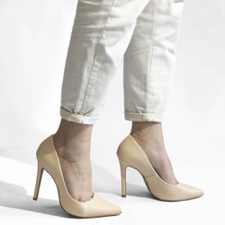 Scarpin Salto Fino Bico Fino Suzy Creme