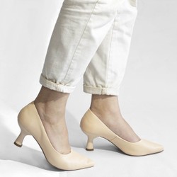 Scarpin Salto Fino Marcia Creme