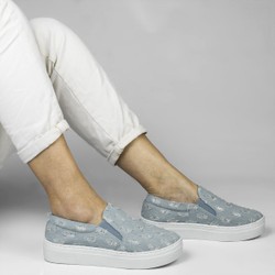 Slip-on Jéssica Jeans Rasgado com Glitter