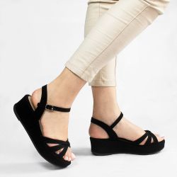 Sandália Zatta Anabela Flat Alanis Preto