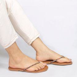Rasteira  Zatta Brilho Tiane Multicolor