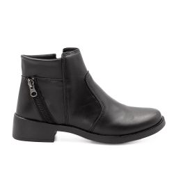 Bota Zatta  Montaria Cano Curto  Ziper Lateral Jamile Preta