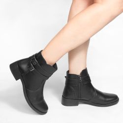 Bota Zatta Montaria Duas Fivelas Lucimara Preta