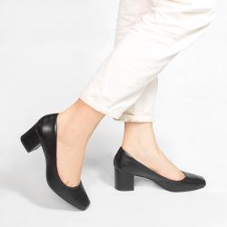 Sapato Retrô Zatta Bico Quadrado Heidi Croco Preto