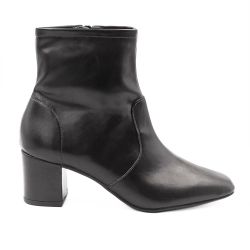 Bota Zatta Salto Bloco Bico Quadrado Helouise Preta