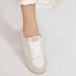 Tênis Zatta Casual Cadarço Bicolor Lamys Branco