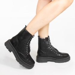 Bota Coturno Zatta Corrente  Anabele Preta