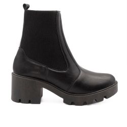 Bota Zatta Coturno Cano Médio Elástico Ariel Preta