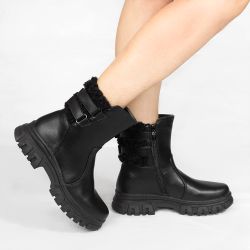 Bota Zatta Coturno Solado Tratorado Sophie Preta