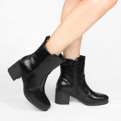 Bota Zatta Salto Bloco Lisa Fabiana Preta