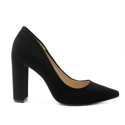 Scarpin Zatta Salto Grosso Jaine Preto Nobuck