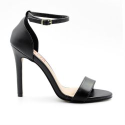 Sandalia Zatta Salto Fino Maya  Preto Napa